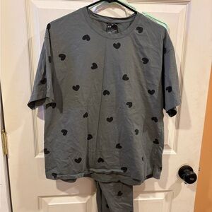 H&m women’s Pajamas with Heart Pattern